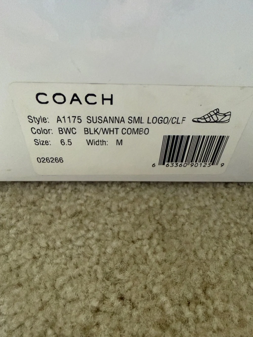 Coach Black and Gray Signature Canvas Velcro Sneakers - Picture 3 of 7